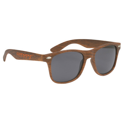 Custom Canopy Malibu Woodgrain Sunglasses