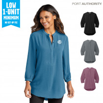 Port Authority® 3/4-Sleeve Textured Crepe Tunic - Ladies (ODE)