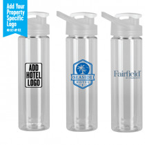 25 oz. Clear Freedom Bottle with Guzzler Lid (CM)